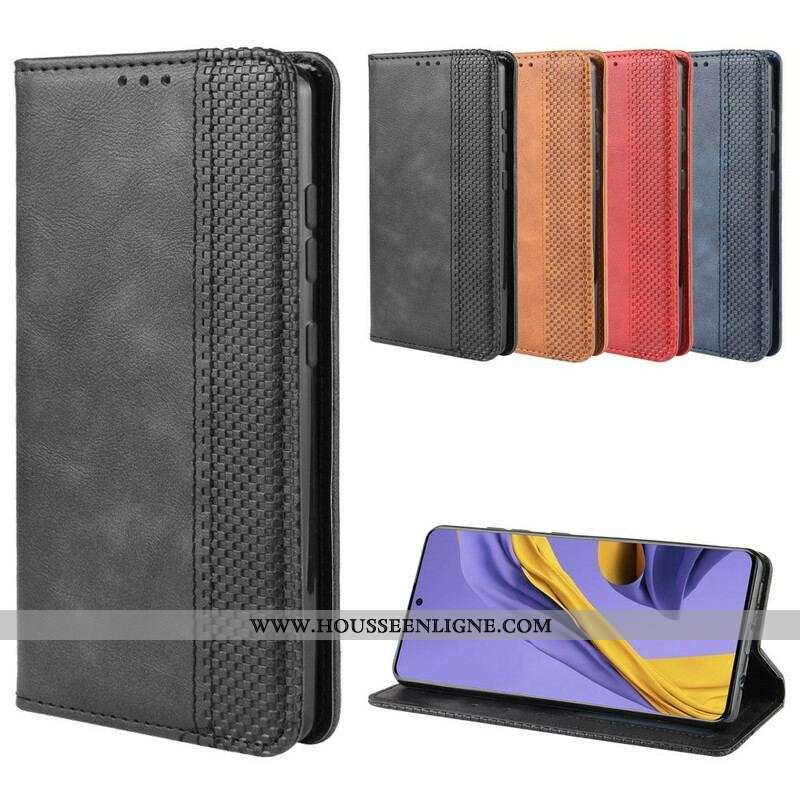 Flip Cover Samsung Galaxy S20 Plus / S20 Plus 5G Effet Cuir Vintage Stylisé