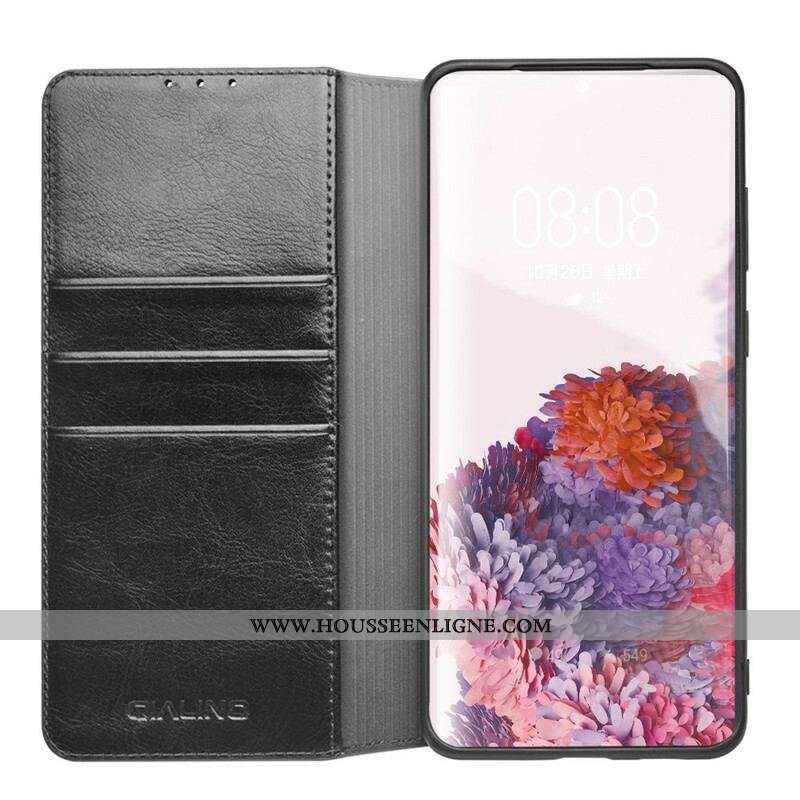 Flip Cover Samsung Galaxy S20 Plus / S20 Plus 5G QIALINO Cuir Véritable