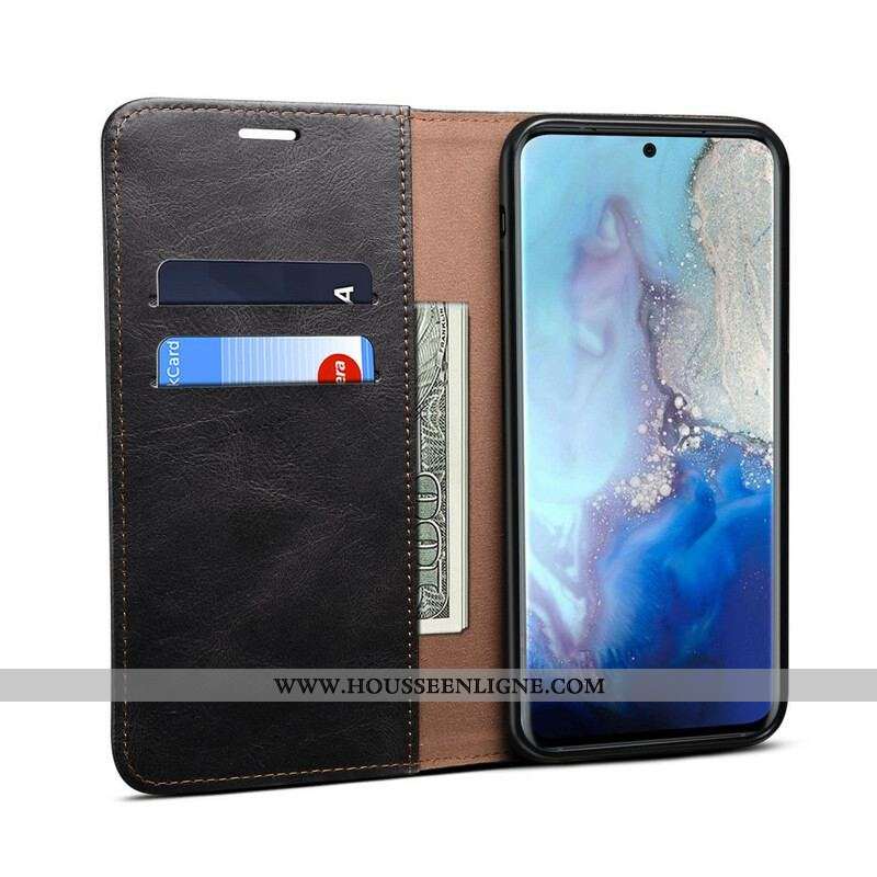 Flip Cover Samsung Galaxy S20 Plus / S20 Plus 5G Simili Cuir Ciré