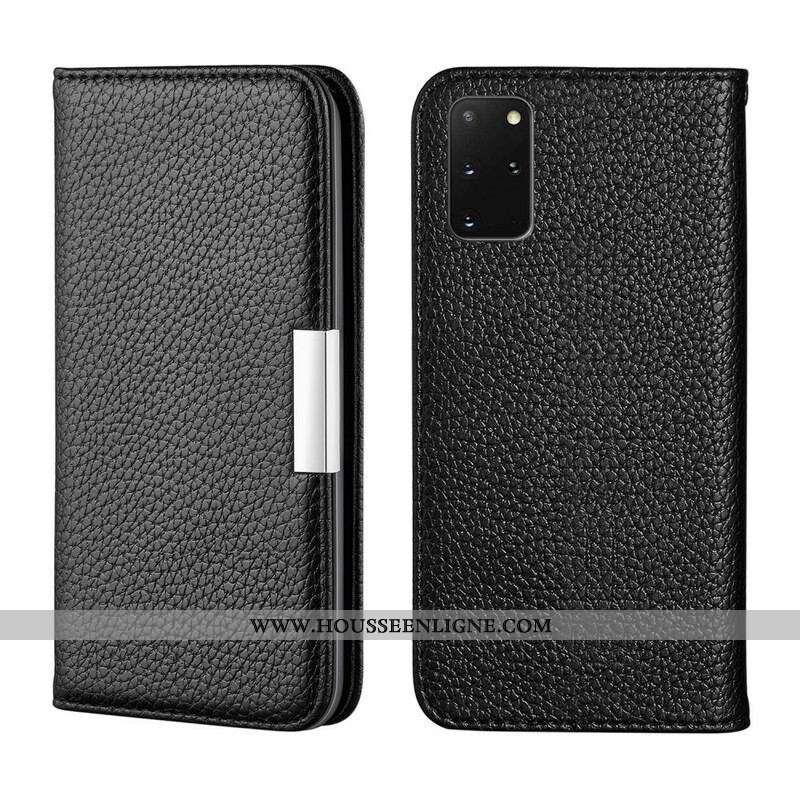Flip Cover Samsung Galaxy S20 Plus / S20 Plus 5G simili Cuir Litchi Ultra Chic