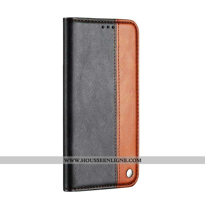 Flip Cover Samsung Galaxy S20 Ultra Bicolore Effet Cuir