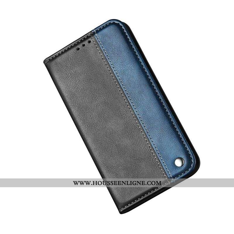 Flip Cover Samsung Galaxy S20 Ultra Bicolore Effet Cuir