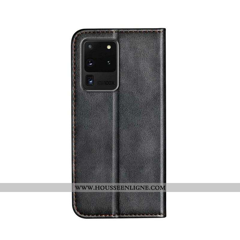 Flip Cover Samsung Galaxy S20 Ultra Bicolore Effet Cuir