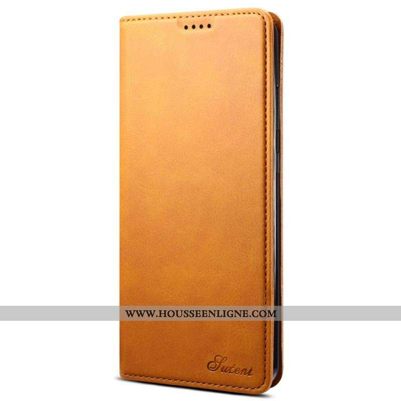 Flip Cover Samsung Galaxy S20 Ultra SUTENI Effet Cuir