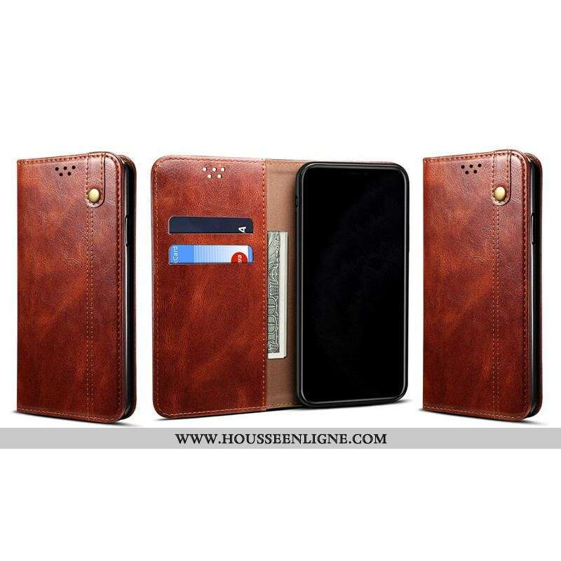 Flip Cover Samsung Galaxy S21 5G Simili Cuir Ciré
