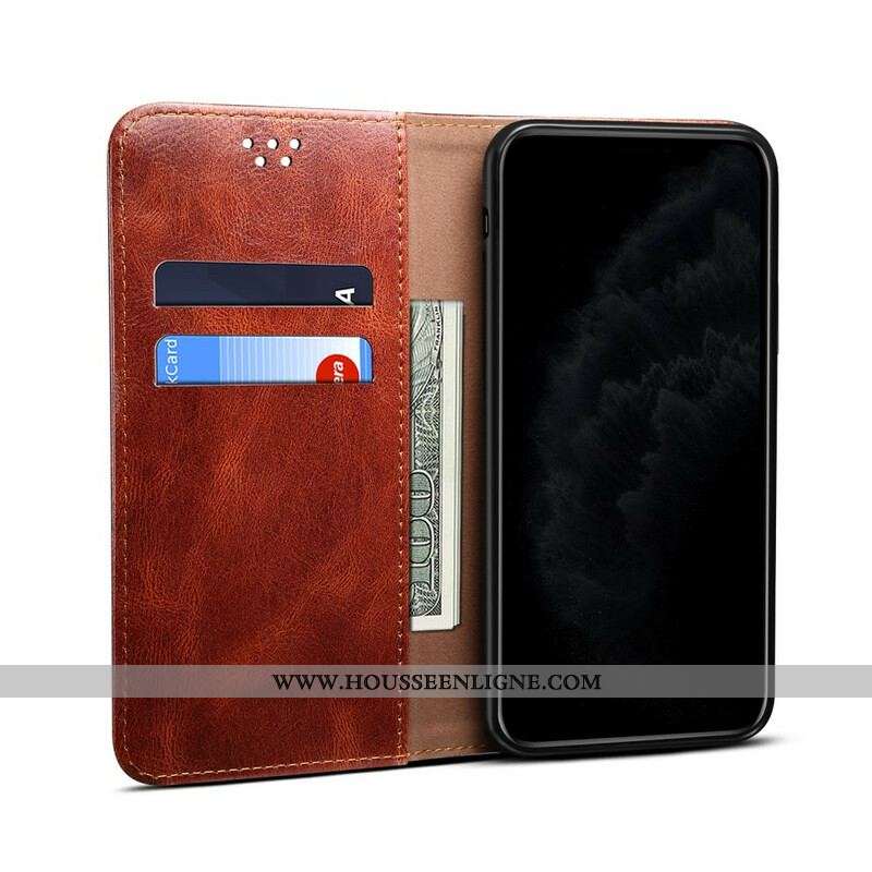 Flip Cover Samsung Galaxy S21 5G Simili Cuir Ciré