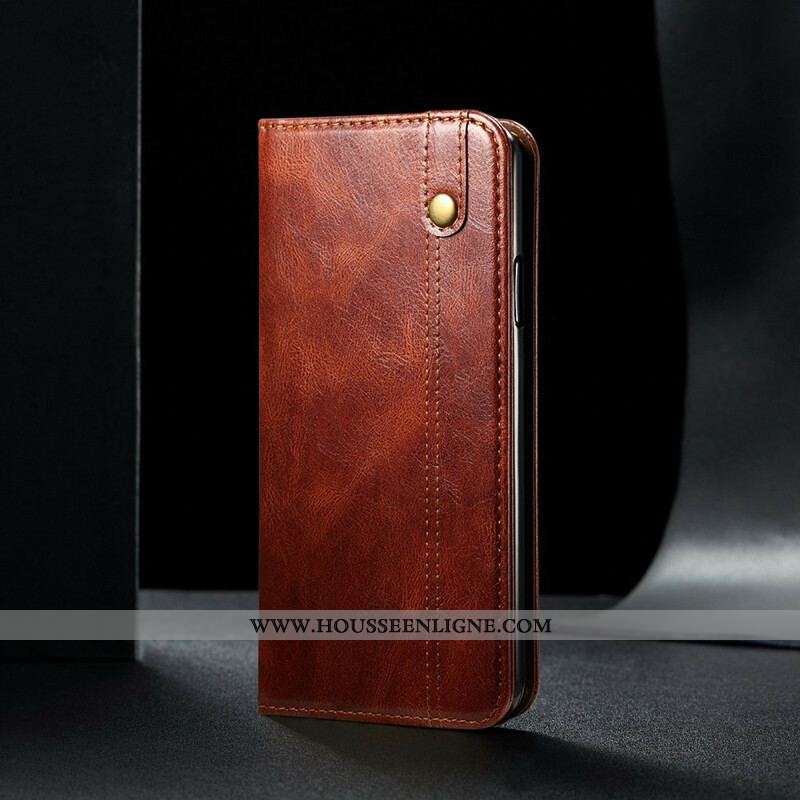 Flip Cover Samsung Galaxy S21 5G Simili Cuir Ciré