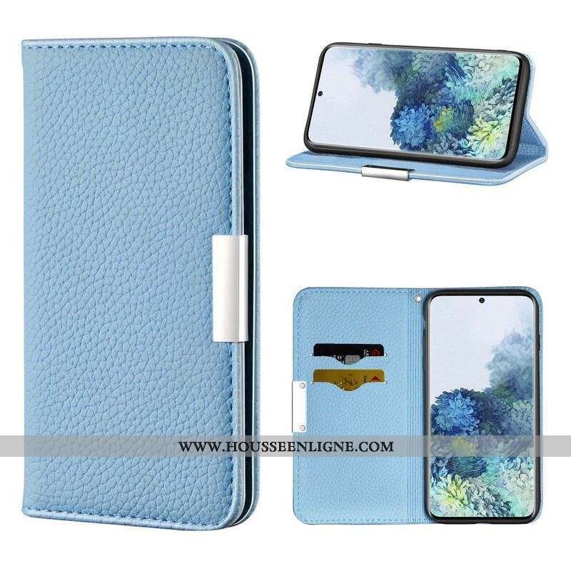 Flip Cover Samsung Galaxy S21 5G Simili Cuir Litchi Ultra Chic