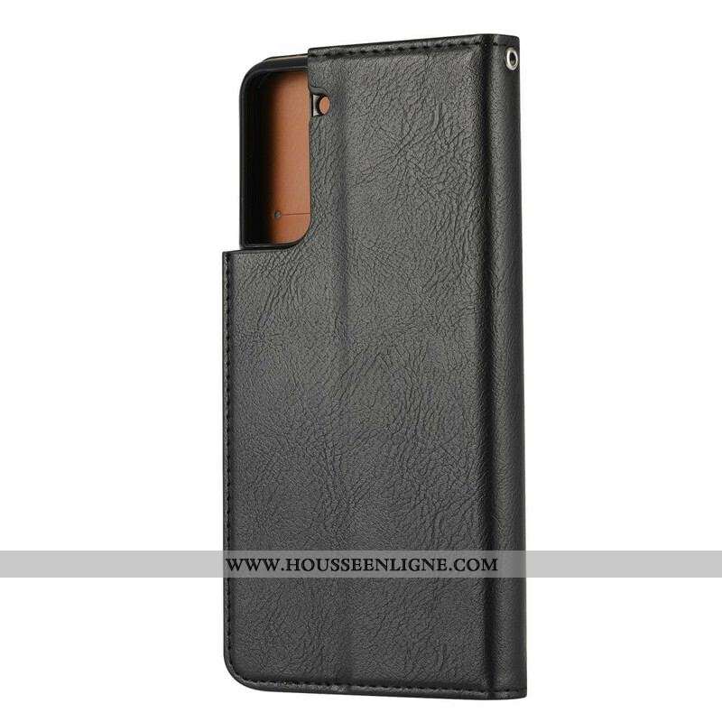 Flip Cover Samsung Galaxy S21 5G Simili Cuir Porte-Cartes