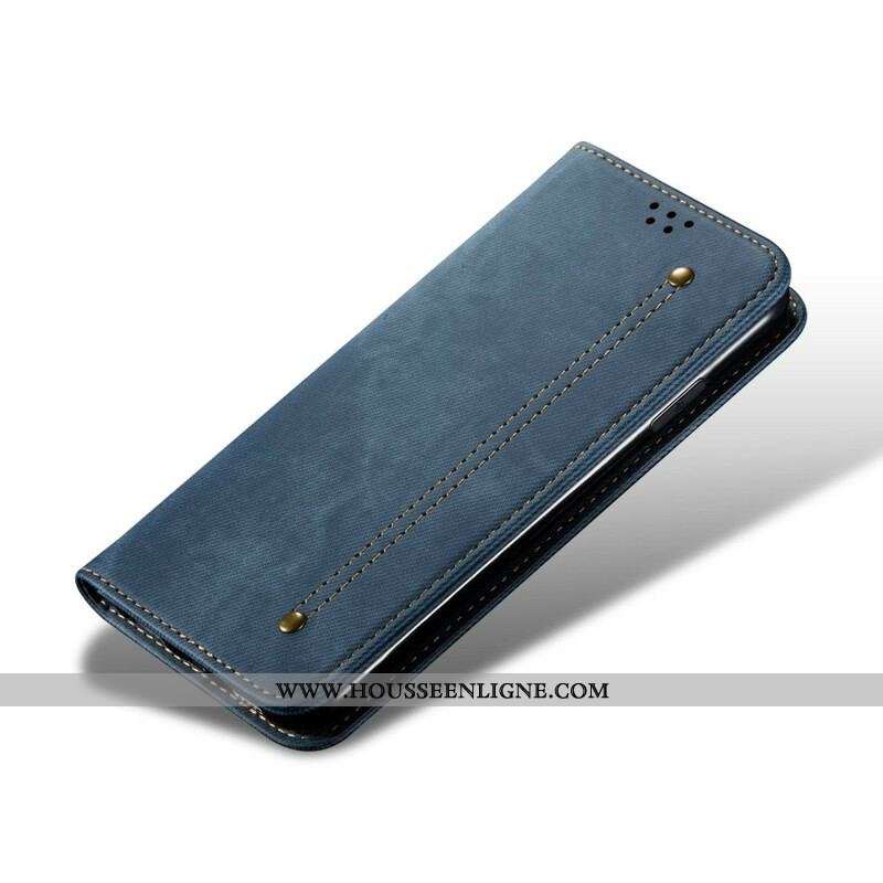 Flip Cover Samsung Galaxy S21 5G Tissu Jeans