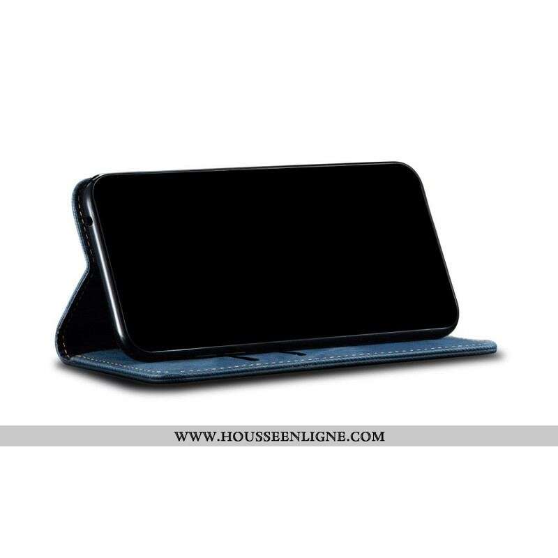 Flip Cover Samsung Galaxy S21 5G Tissu Jeans