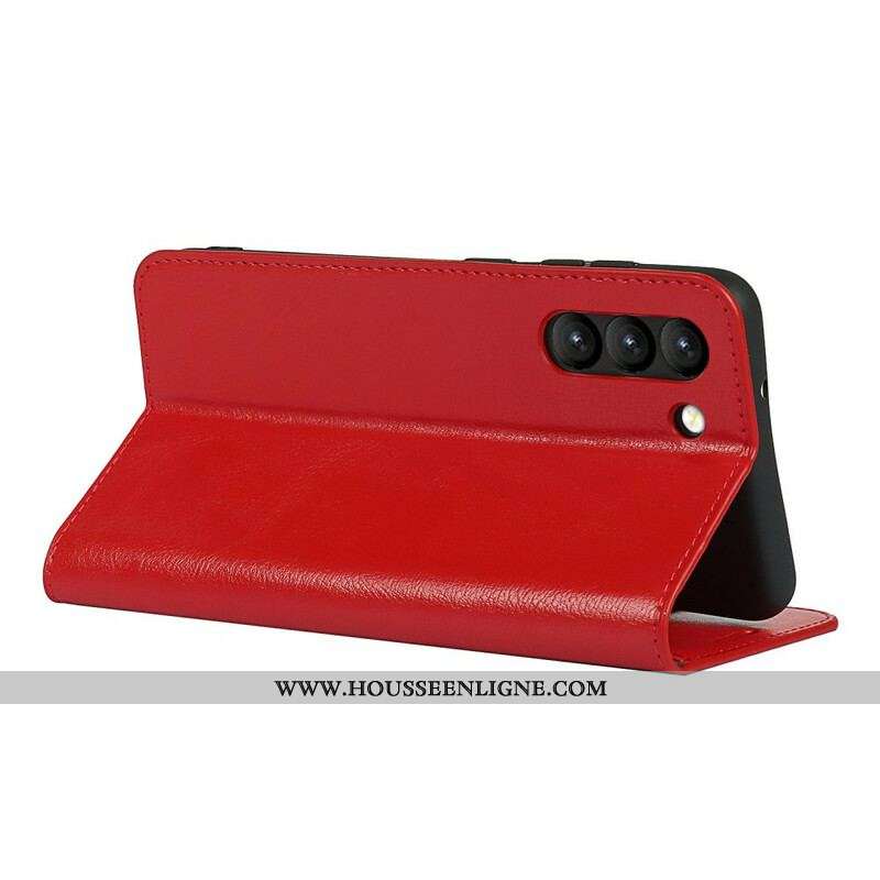 Flip Cover Samsung Galaxy S21 FE Cuir Véritable