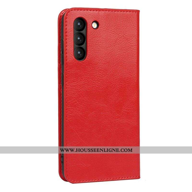 Flip Cover Samsung Galaxy S21 FE Cuir Véritable