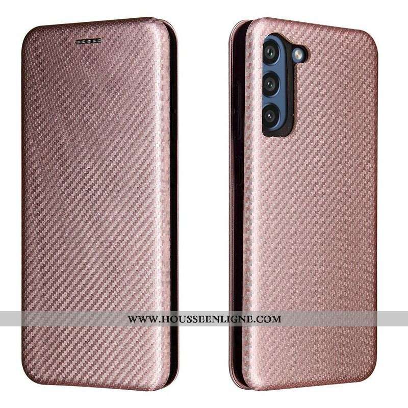 Flip Cover Samsung Galaxy S21 FE Fibre Carbone