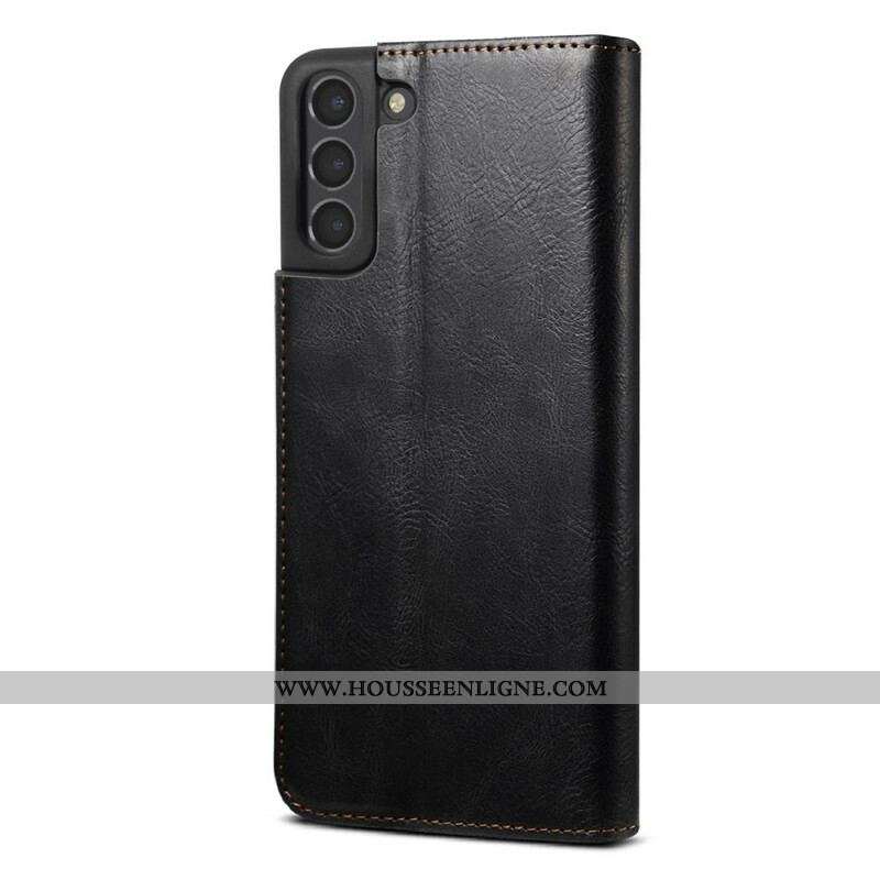Flip Cover Samsung Galaxy S21 FE Simili Cuir Ciré