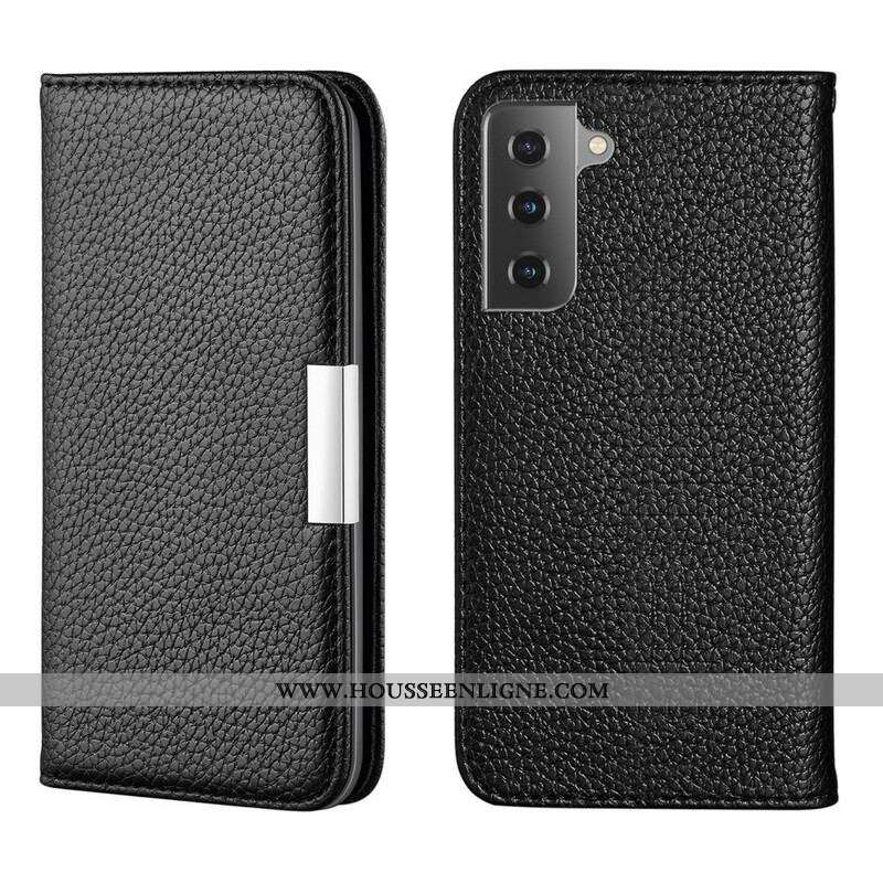 Flip Cover Samsung Galaxy S21 FE Simili Cuir Litchi Ultra Chic