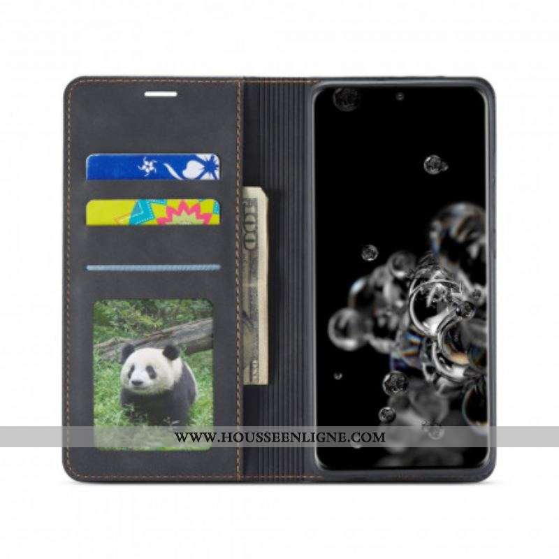 Flip Cover Samsung Galaxy S21 Plus 5G Effet Cuir FORWENW