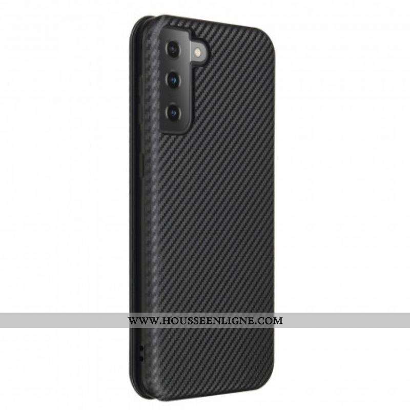 Flip Cover Samsung Galaxy S21 Plus 5G Fibre Carbone