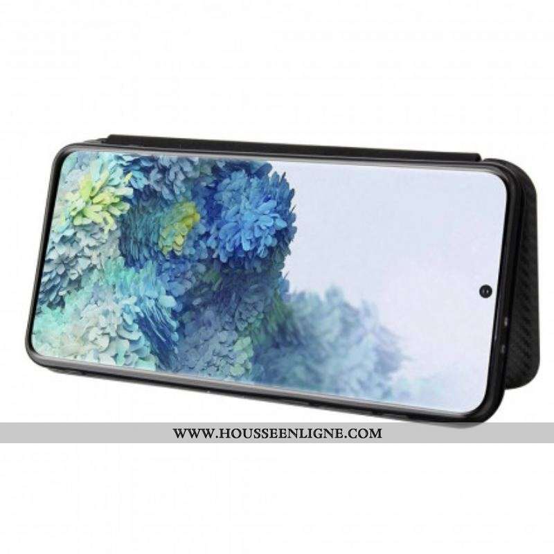 Flip Cover Samsung Galaxy S21 Plus 5G Fibre Carbone