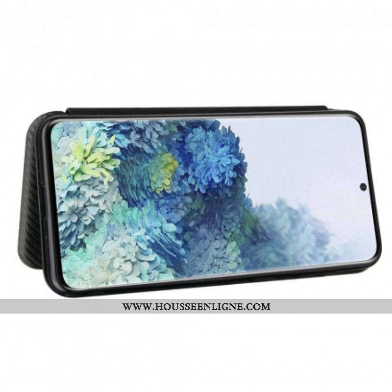 Flip Cover Samsung Galaxy S21 Plus 5G Fibre Carbone