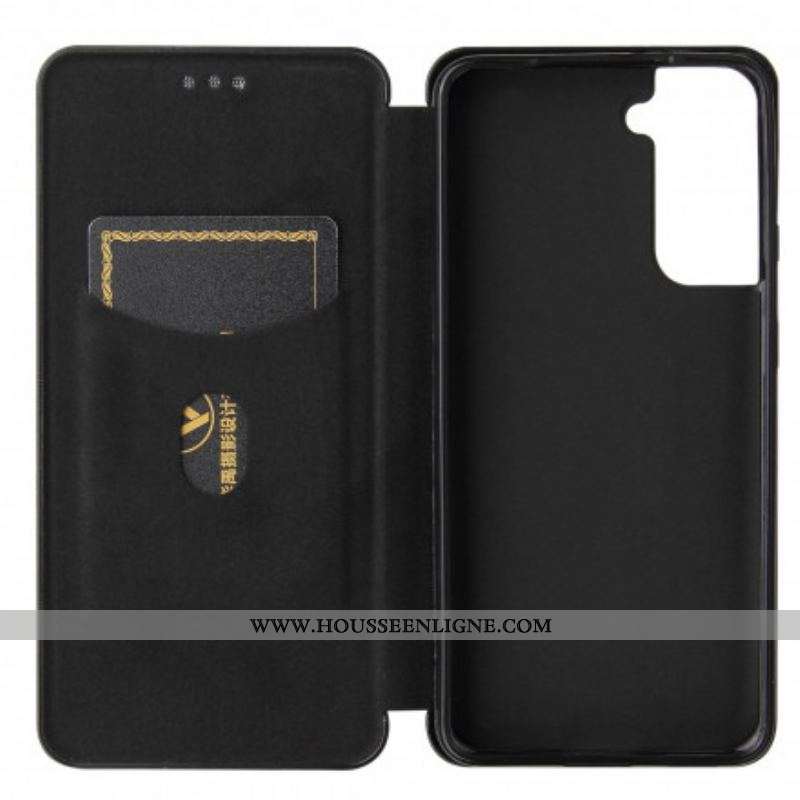 Flip Cover Samsung Galaxy S21 Plus 5G Fibre Carbone