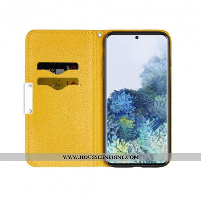 Flip Cover Samsung Galaxy S21 Plus 5G Simili Cuir Litchi Ultra Chic