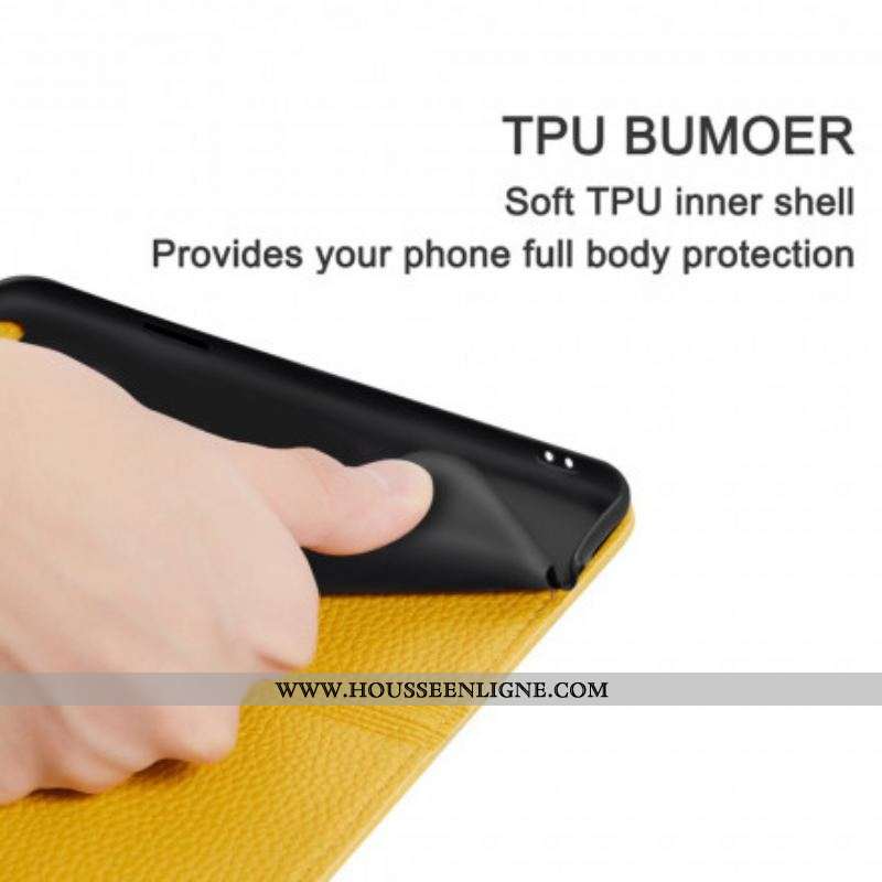 Flip Cover Samsung Galaxy S21 Plus 5G Simili Cuir Litchi Ultra Chic