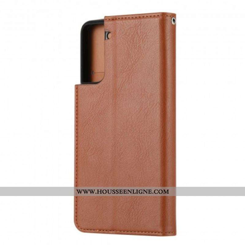 Flip Cover Samsung Galaxy S21 Plus 5G Simili Cuir Porte-Cartes