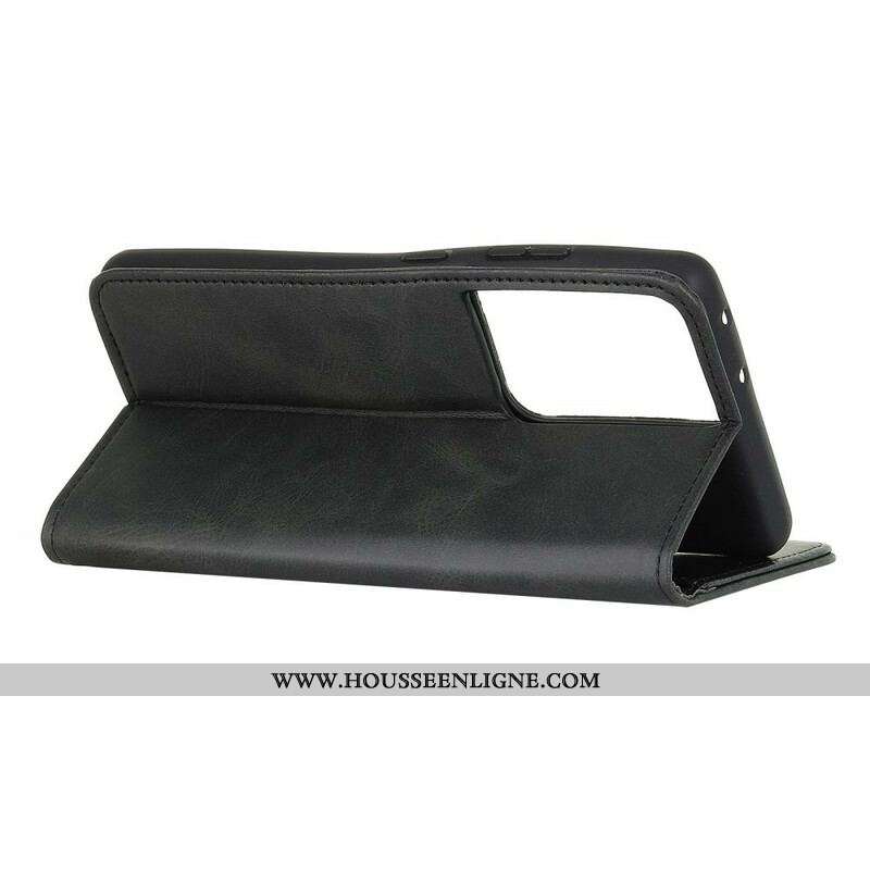 Flip Cover Samsung Galaxy S21 Ultra 5G Cuir Fendu Vintage