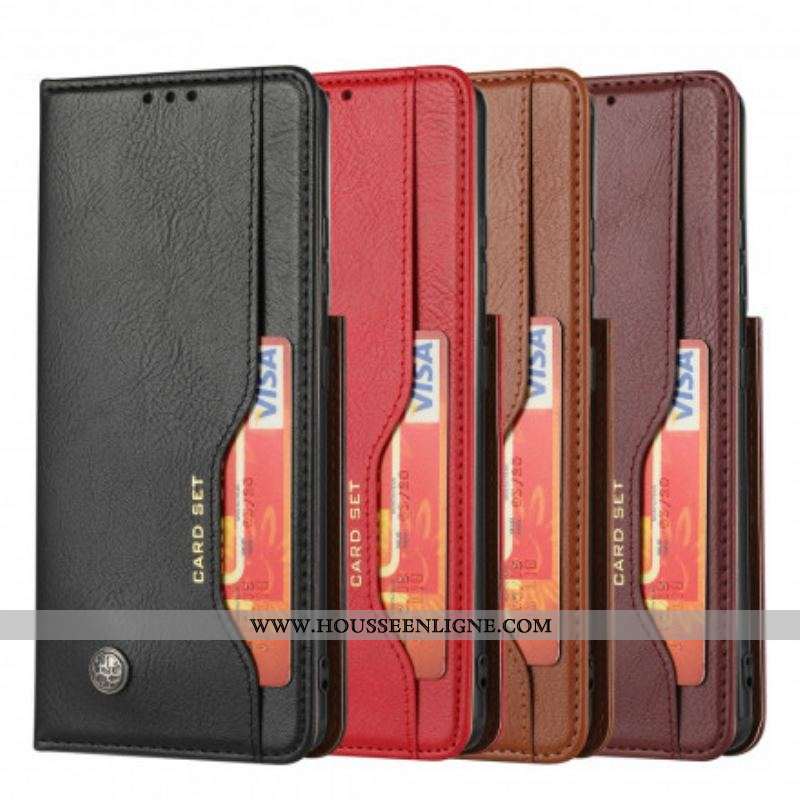 Flip Cover Samsung Galaxy S21 Ultra 5G Simili Cuir Porte-Cartes