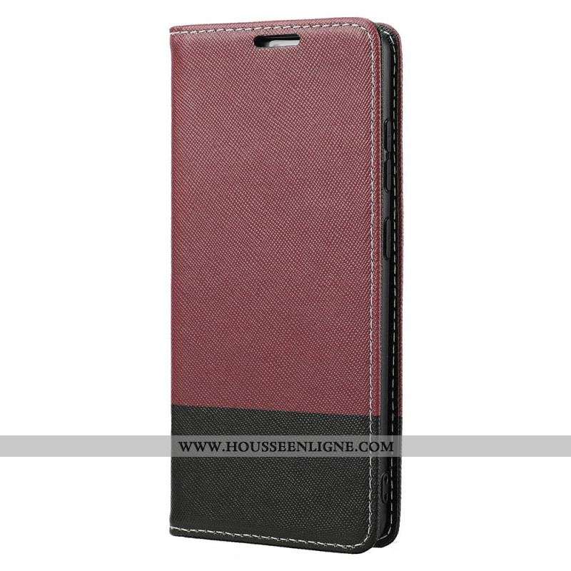 Flip Cover Samsung Galaxy S21 ultra 5G Simili Cuir Bicolore Texturée