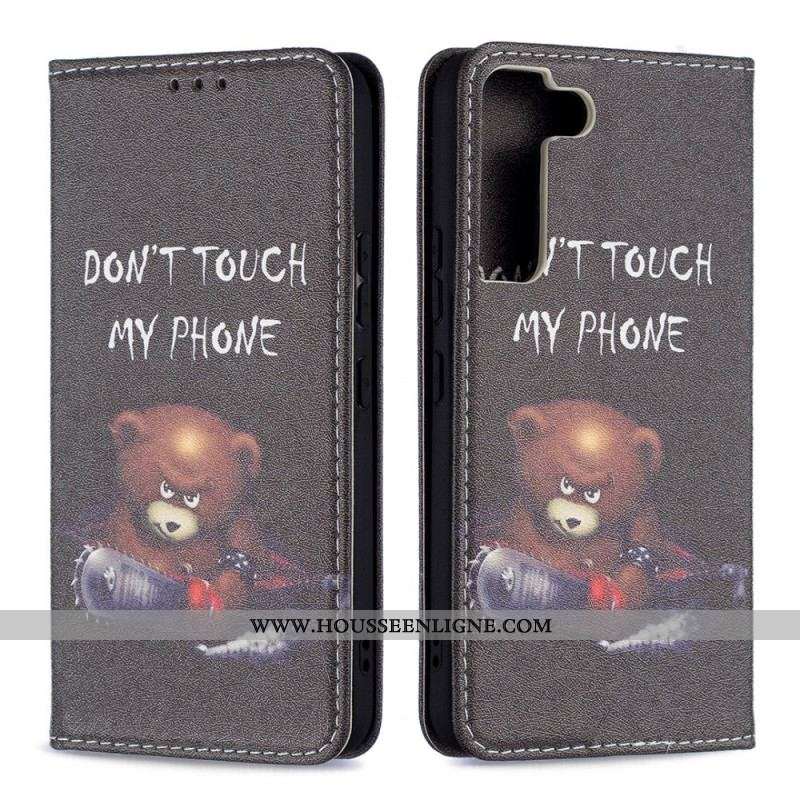 Flip Cover Samsung Galaxy S22 5G Ours Dangereux