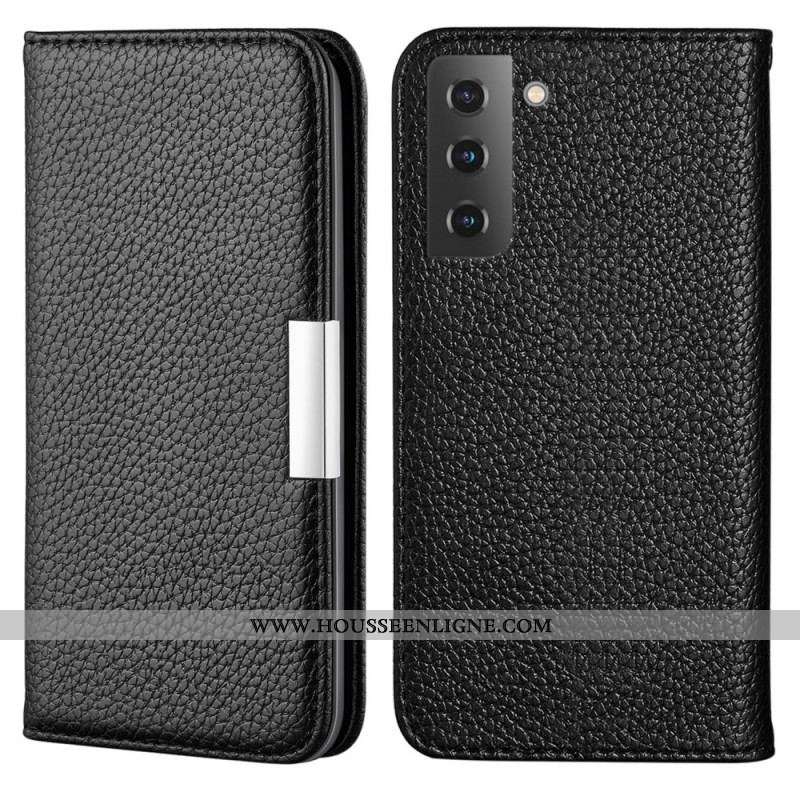 Flip Cover Samsung Galaxy S22 5G Simili Cuir Litchi Ultra Chic