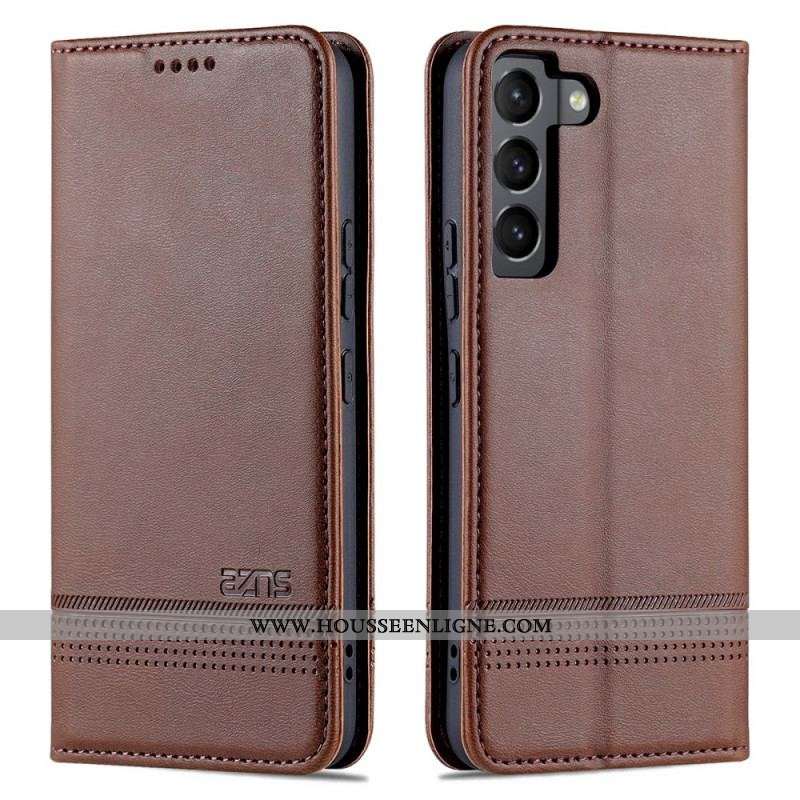 Flip Cover Samsung Galaxy S22 5G Style Cuir AZNS