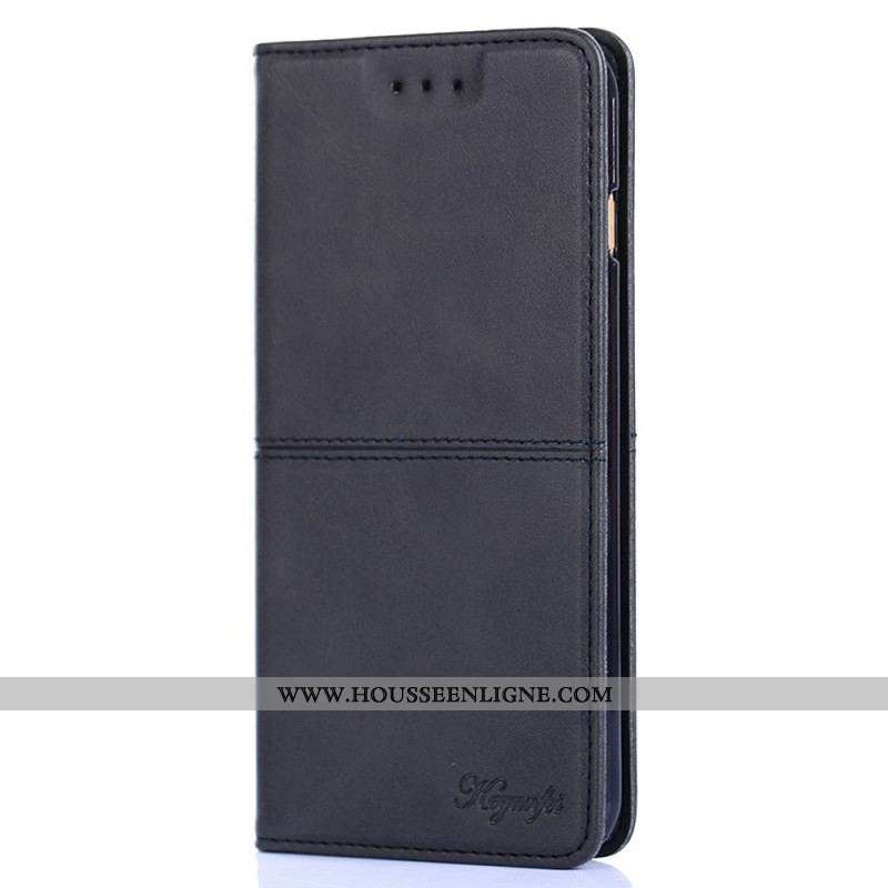 Flip Cover Samsung Galaxy S22 5G Style Cuir Couture