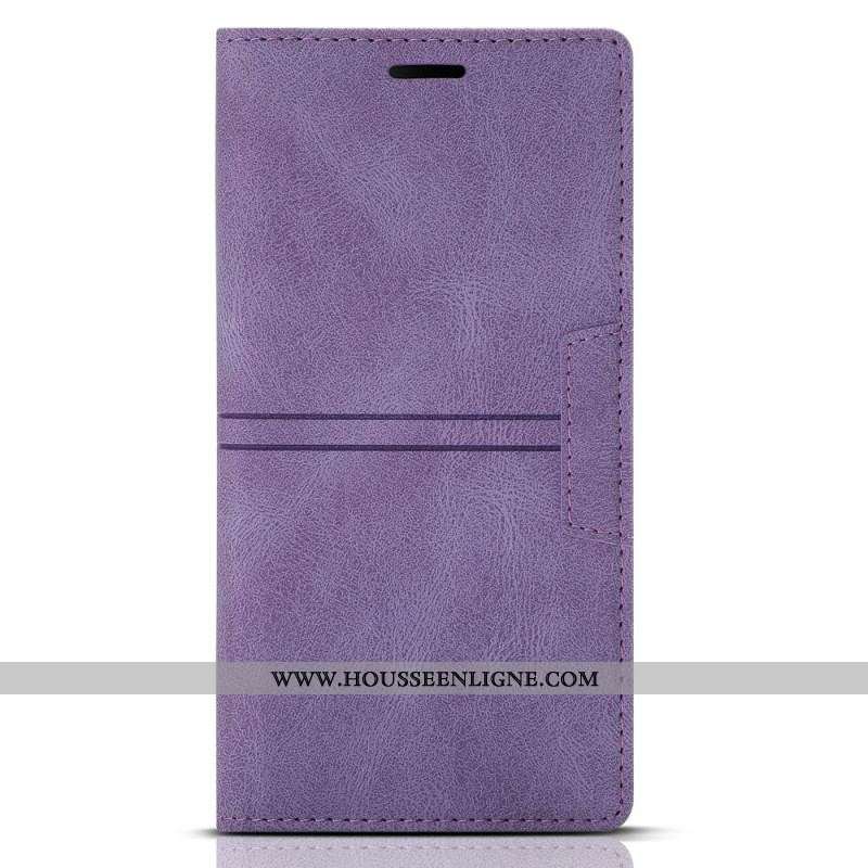 Flip Cover Samsung Galaxy S22 5G Style Cuir Couture Fermoir Magnétique