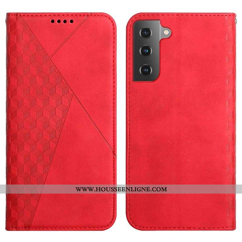 Flip Cover Samsung Galaxy S22 5G Style Cuir Texture Diamant