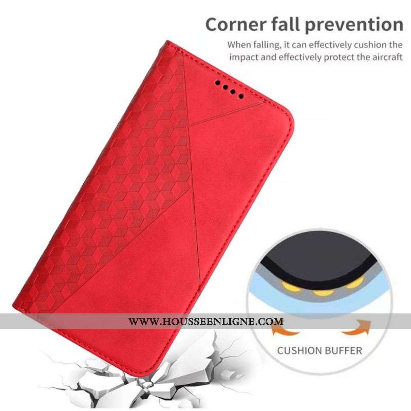 Flip Cover Samsung Galaxy S22 5G Style Cuir Texture Diamant