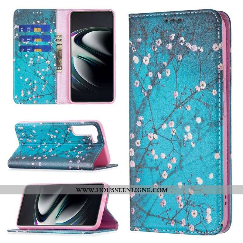 Flip Cover Samsung Galaxy S22 Plus 5G Branches Fleuries