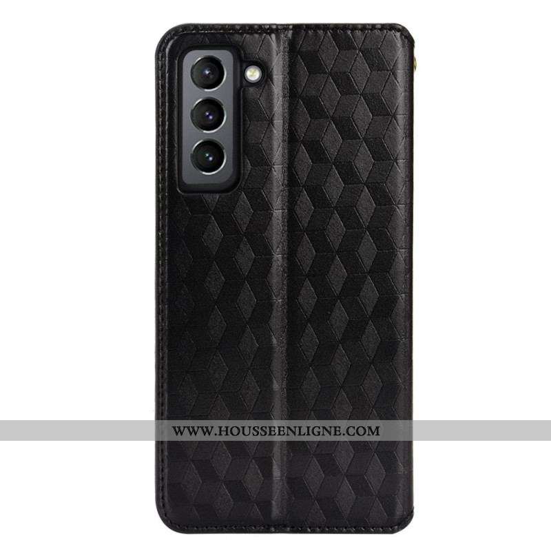 Flip Cover Samsung Galaxy S22 Plus 5G Effet Cuir Diamant