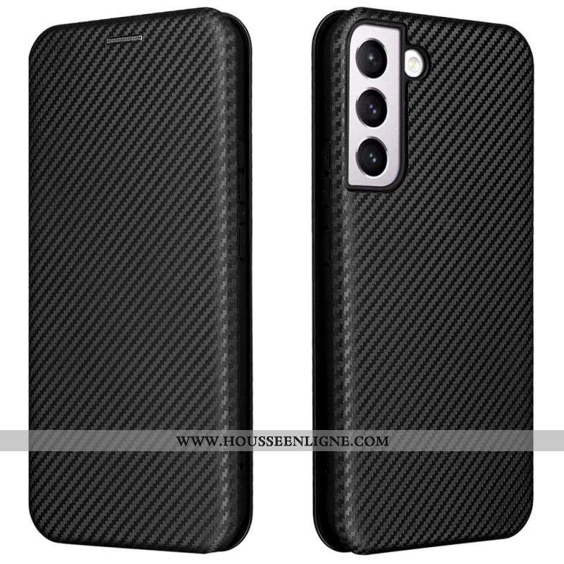 Flip Cover Samsung Galaxy S22 Plus 5G Fibre Carbone