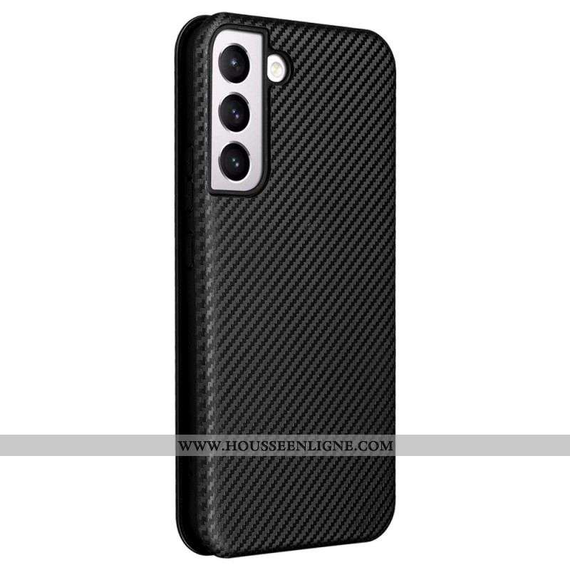 Flip Cover Samsung Galaxy S22 Plus 5G Fibre Carbone