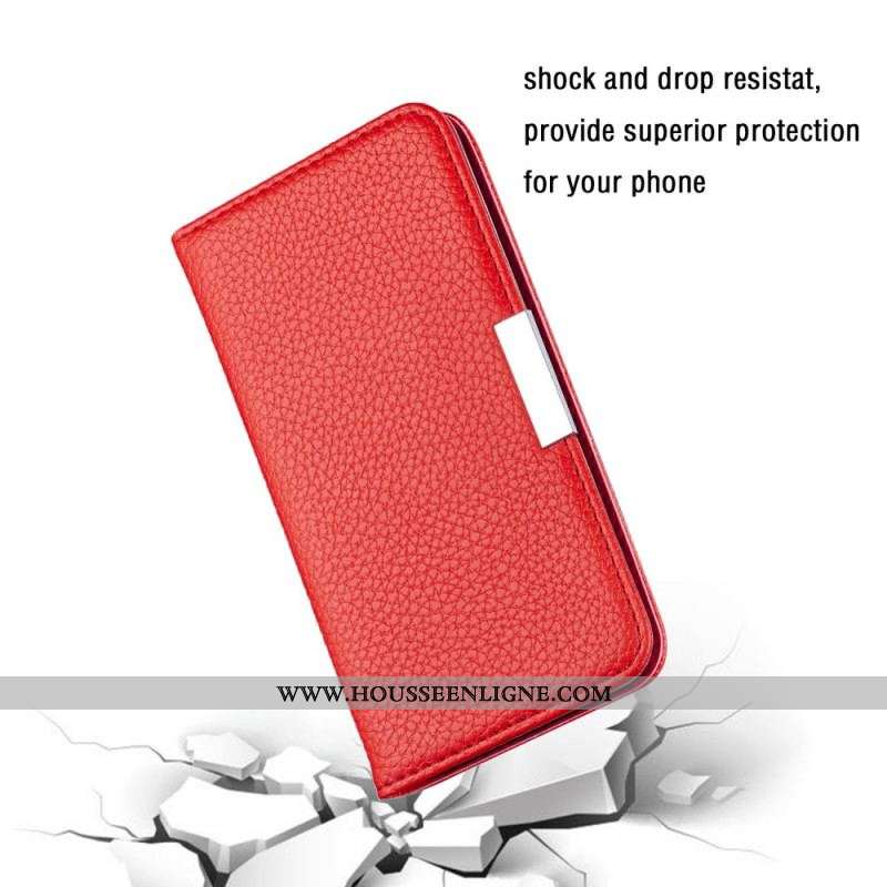 Flip Cover Samsung Galaxy S22 Plus 5G Simili Cuir Litchi Ultra Chic