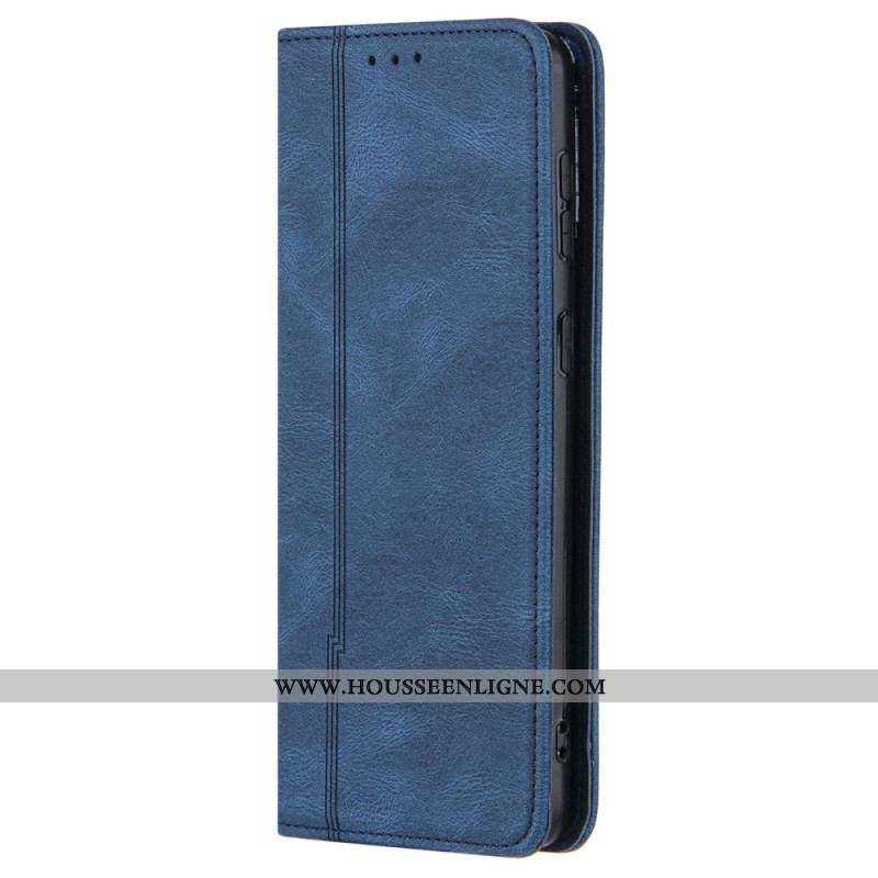 Flip Cover Samsung Galaxy S22 Style Cuir Ligne
