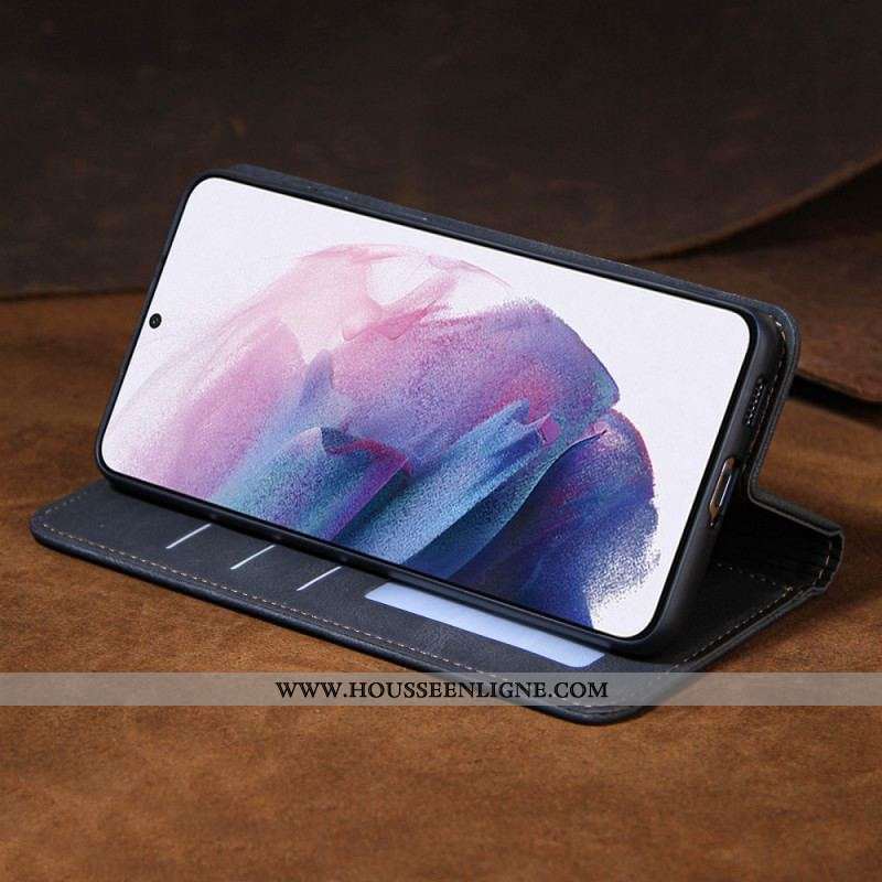 Flip Cover Samsung Galaxy S22 Style Cuir Ligne