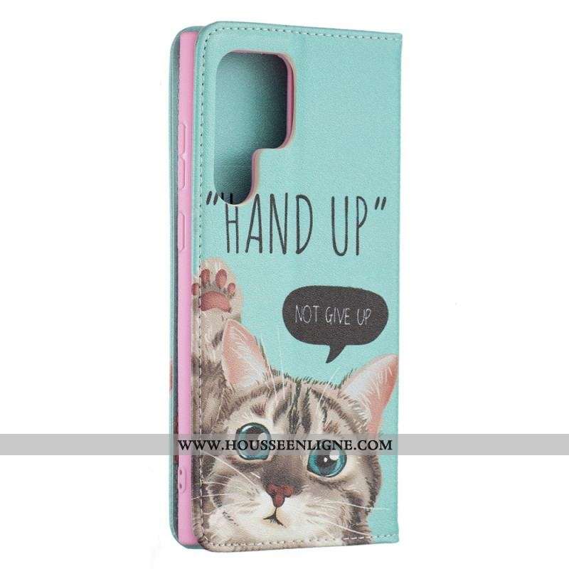 Flip Cover Samsung Galaxy S22 Ultra 5G Hand Up