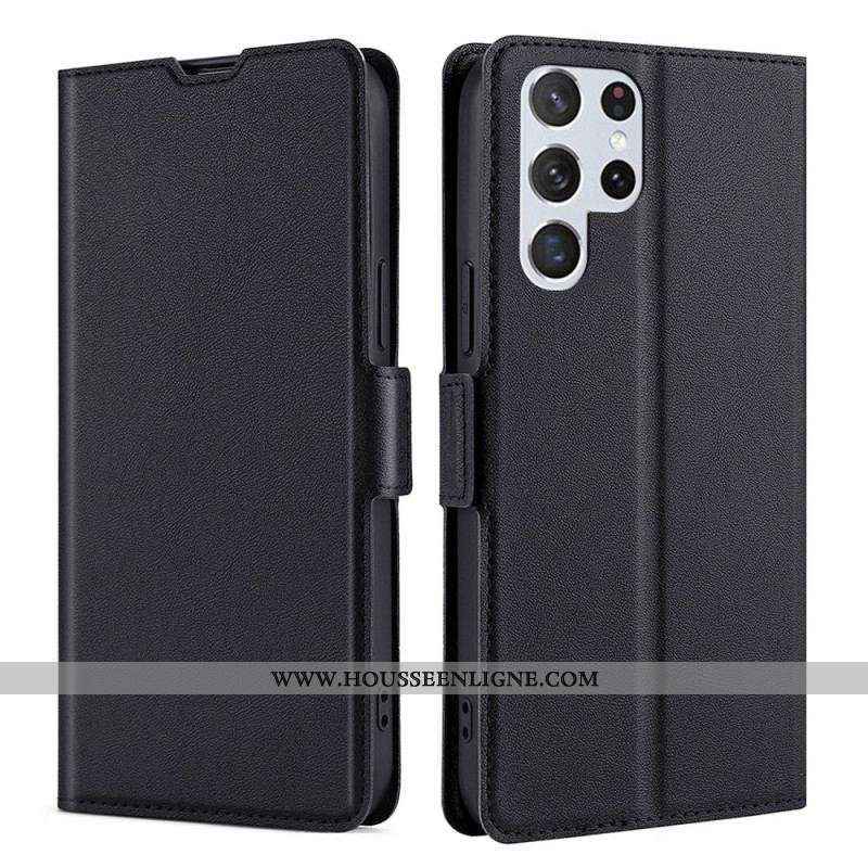 Flip Cover Samsung Galaxy S22 Ultra 5G Simili Cuir Classique
