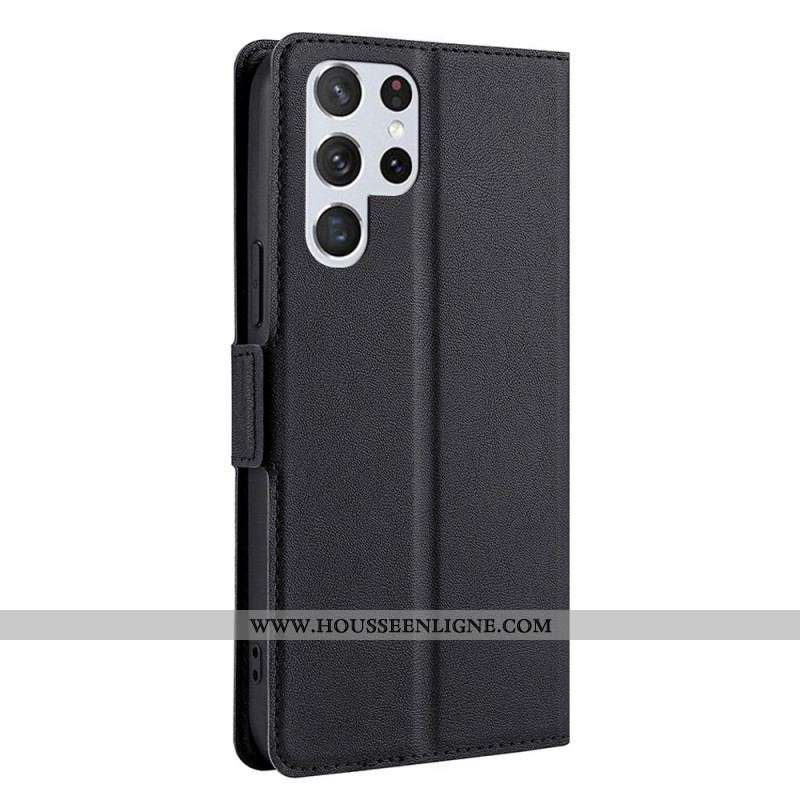 Flip Cover Samsung Galaxy S22 Ultra 5G Simili Cuir Classique