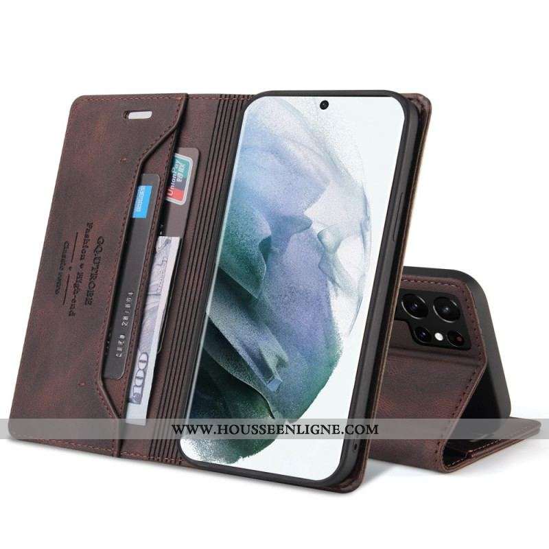 Flip Cover Samsung Galaxy S22 Ultra 5G Simili Cuir GQ.UTROBE