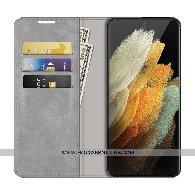 Flip Cover Samsung Galaxy S22 Ultra 5G Style Cuir Design